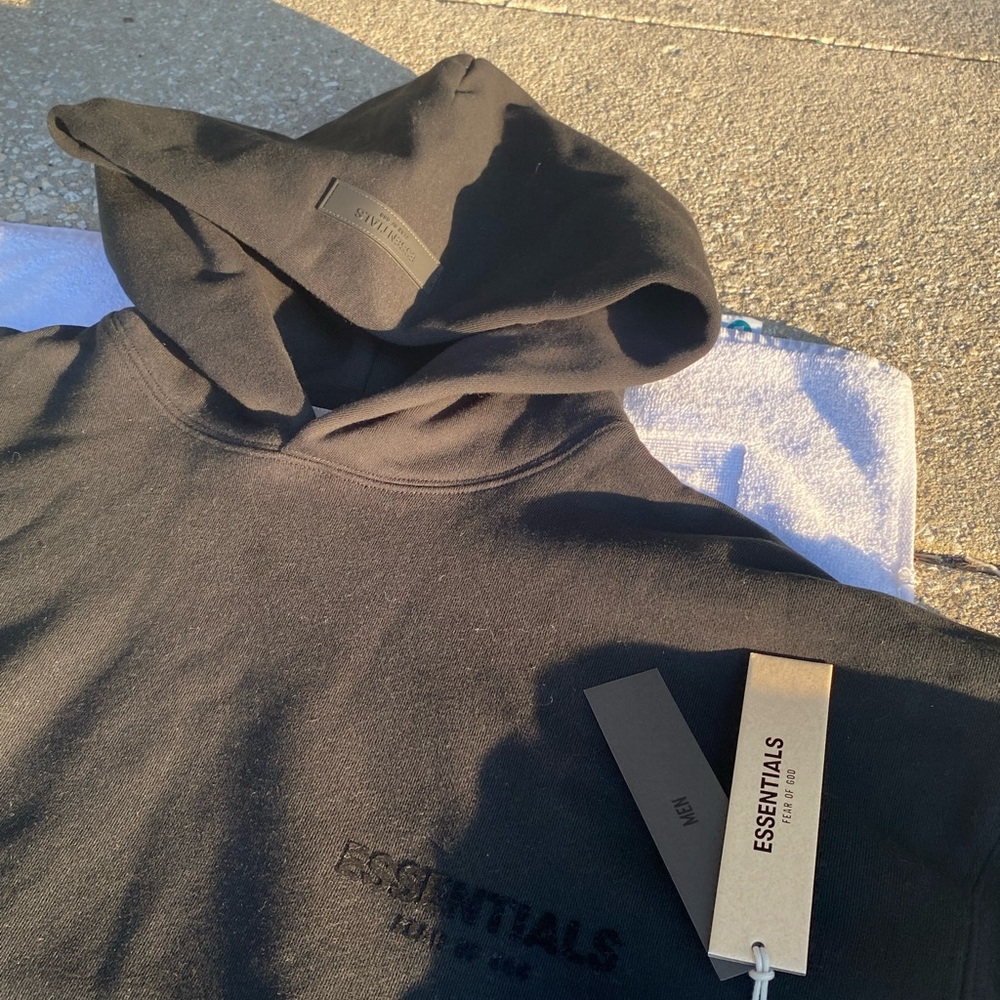 Essentials Black Hoodie for Men